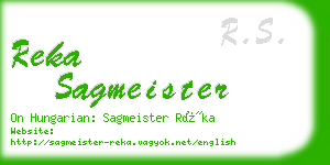 reka sagmeister business card